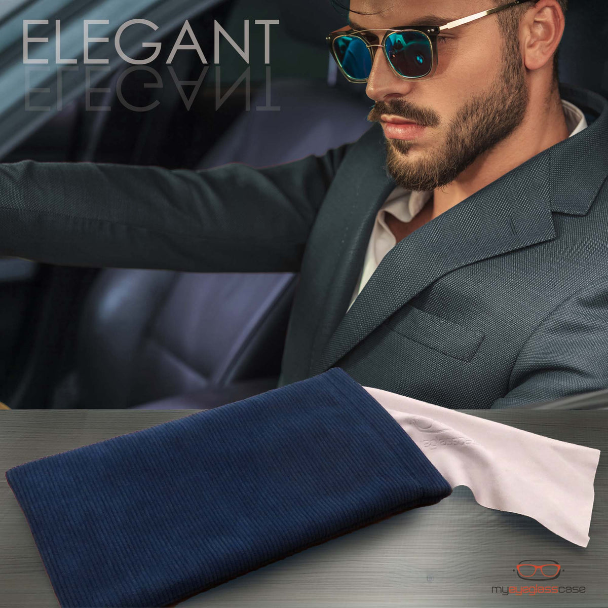 Large Soft Sunglasses Pouch, Soft Squeeze Top Case Eyeglasses Case w