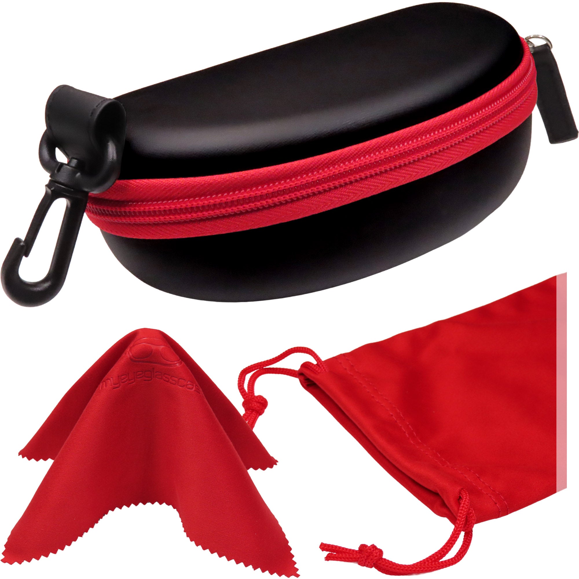 Aviator EVA Semi Hard Sunglasses case with Zipper carabiner hook