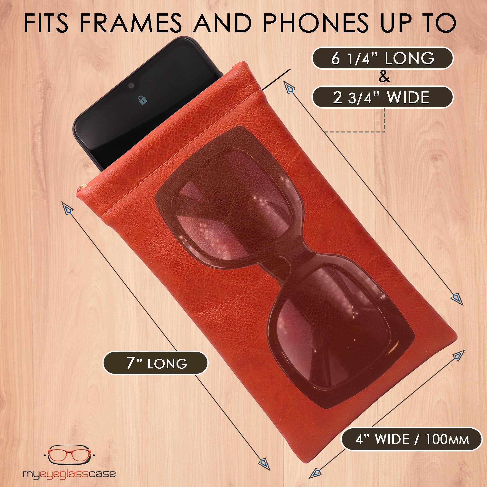 Unisex Soft Sunglasses Case - XL Glasses Pouch - Passport Holder