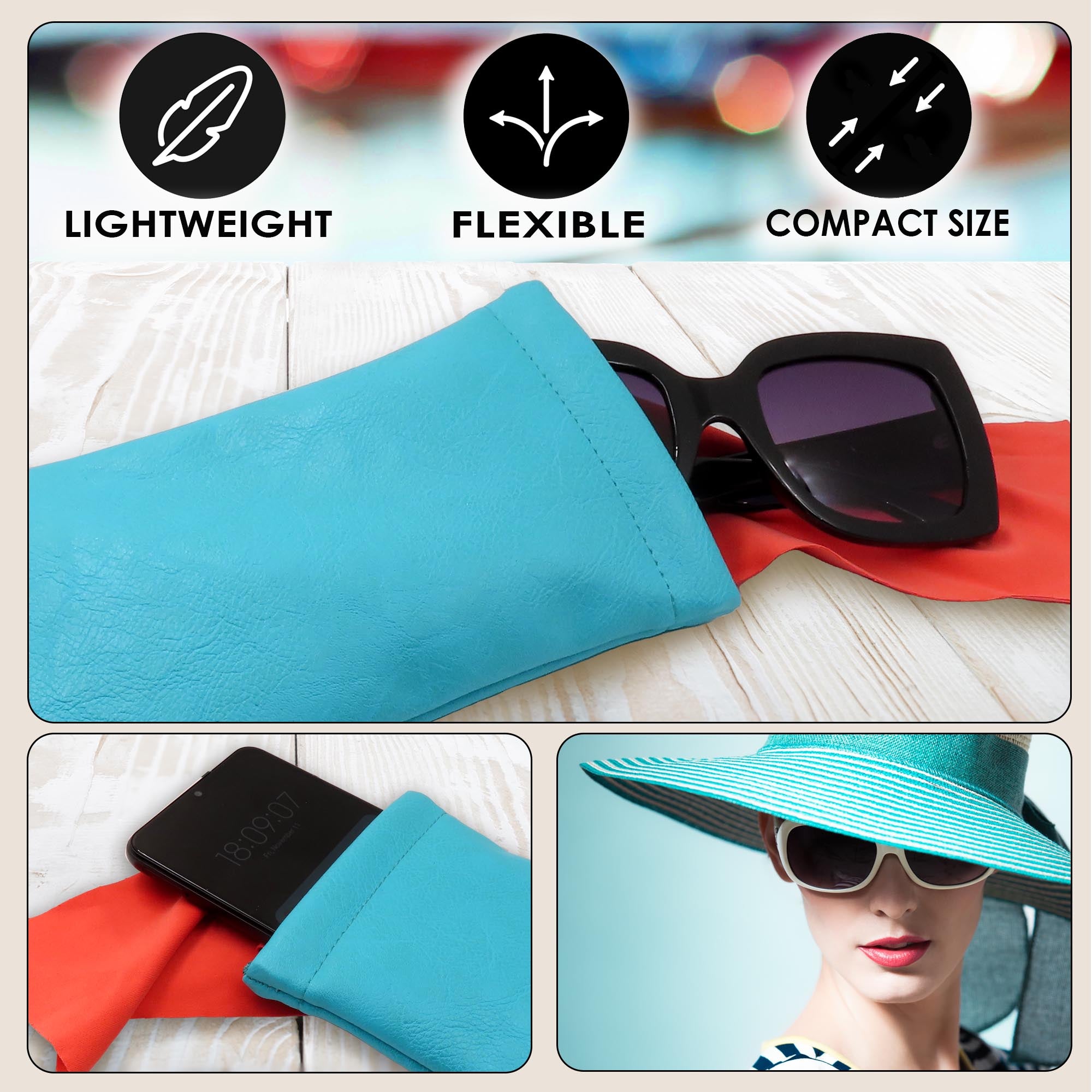 Compact eyeglass case best sale