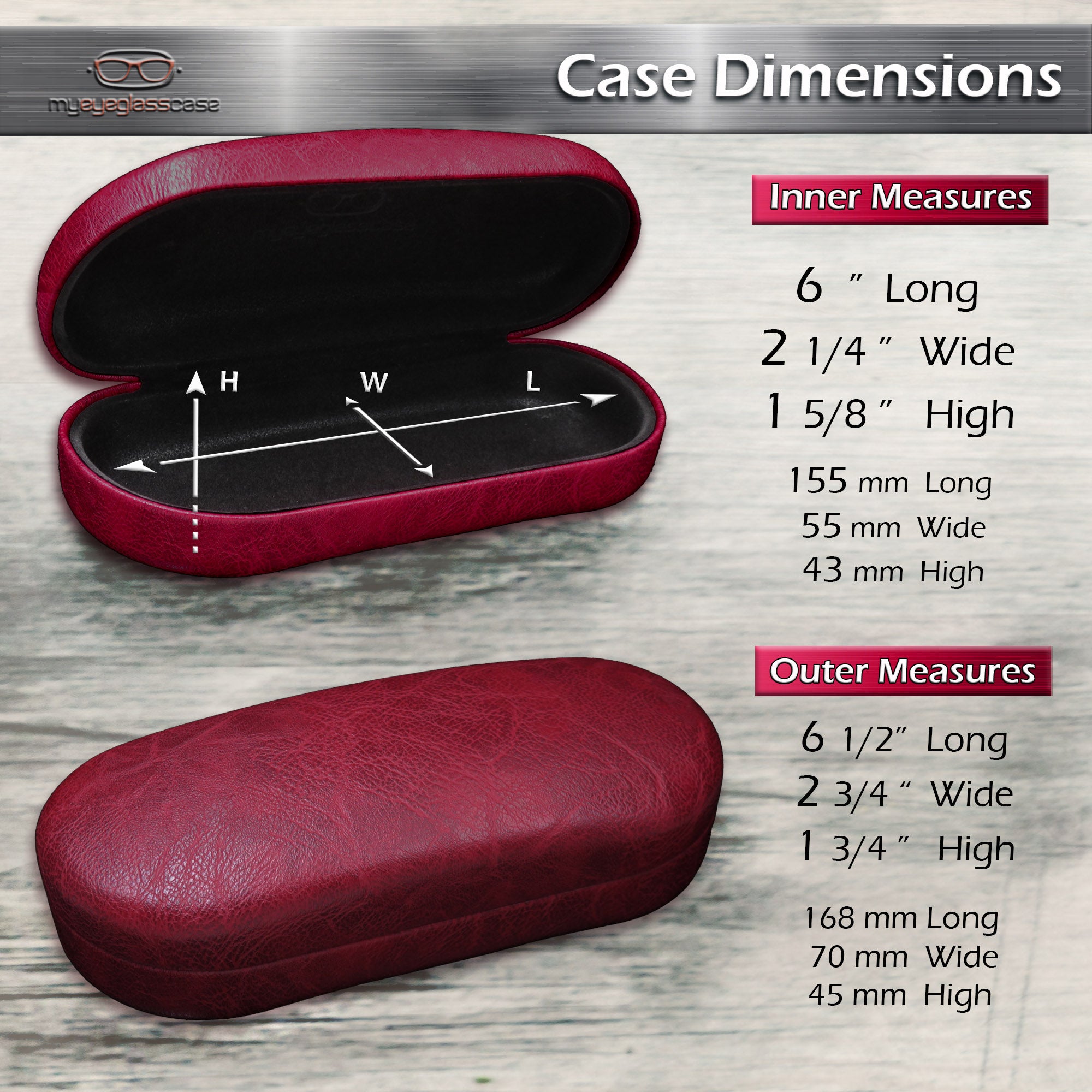 Extra Large Lens Case Large Sunglasses case - Hard Medium to Large Glasses Case w/ Pouch and ...