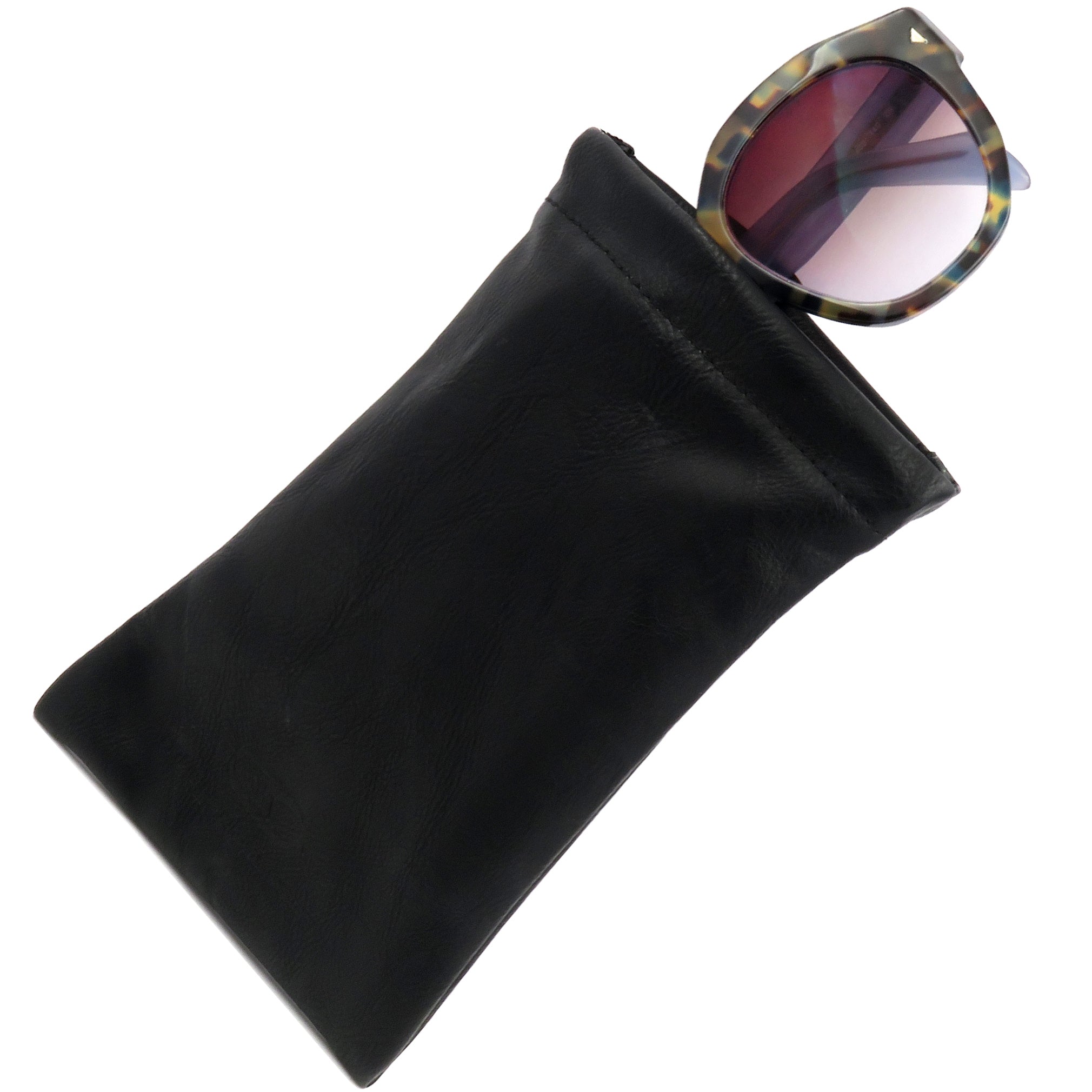 thumbnail interactive-video image 1 of Trovelle Soft Eyeglasses Case (Set Of 2) - Faux Leather With Microfiber Lining 1 of 5